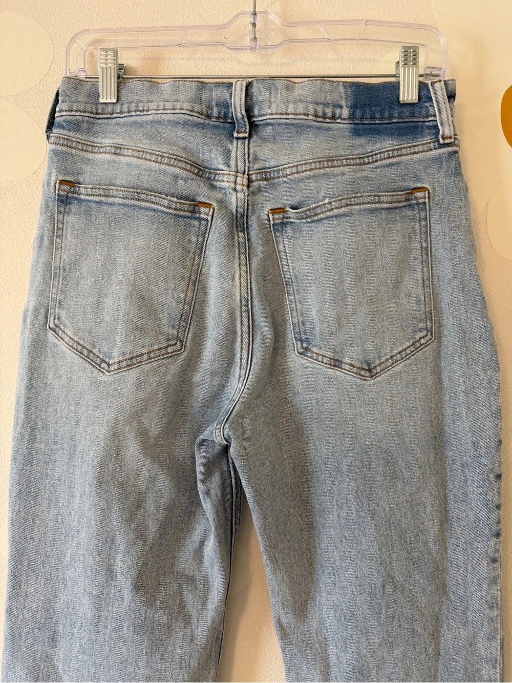 Abercrombie The Ankle Straight Ultra High Rise Stretch Light Wash Jeans 6 SHORT - Picture 10 of 15